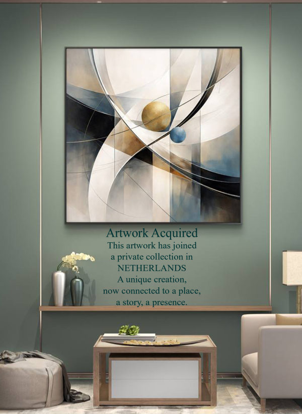 Œuvre acquise Cette œuvre a rejoint une collection privée en Pays-Bas. Une création unique, désormais liée à un lieu, une histoire, une présence.